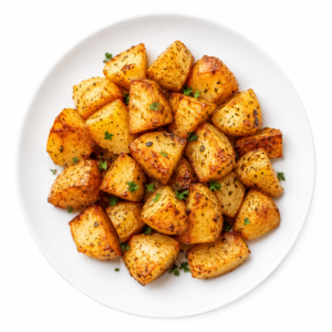 Pommes de terre rôties – 3 options Nature • Avec fromage • Avec viande